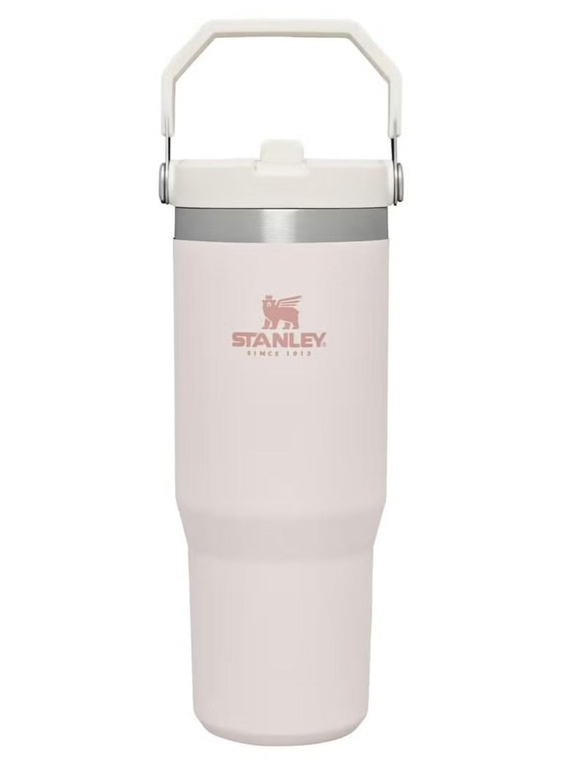 ستانلي كوب ماء معزول ومفرغ من الهواء من IceFlow مصنوع من الفولاذ المقاوم للصدأ للاستخدام في المنزل أو المكتب أو السيارة، كوب قابل لإعادة الاستخدام مع قشة، مقاوم للتسرب، يمكن قلبه ليبرد لمدة 12 ساعة أو مثلج لمدة يومين، سعة 30 أونصة - Image 1