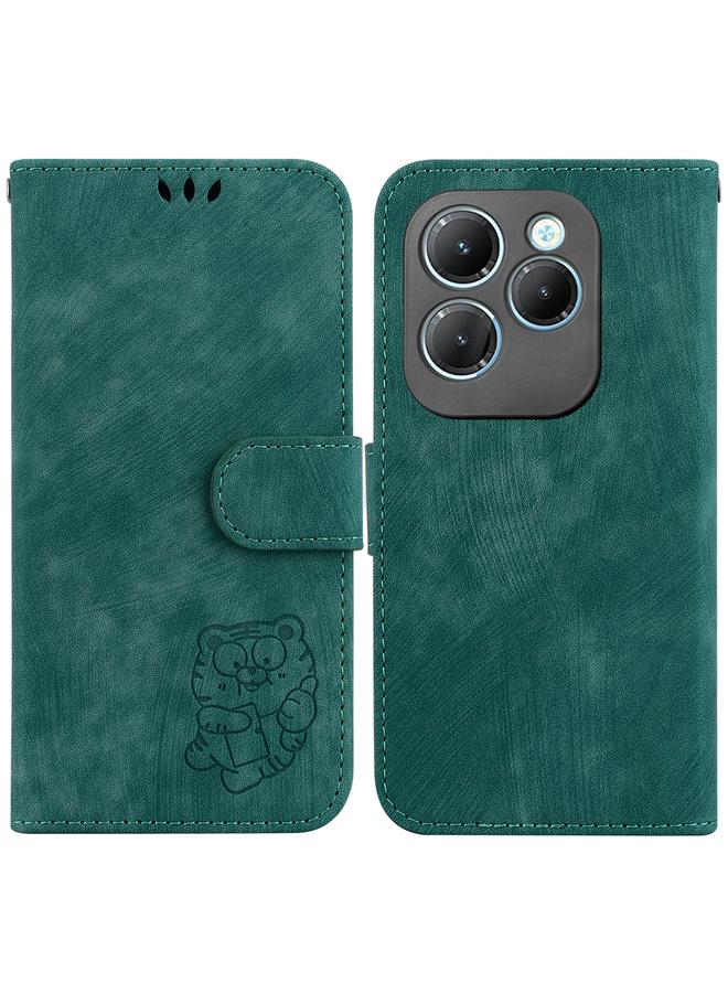 S-TOP Case For Infinix Hot 40 / 40 Pro Little Tiger Embossed Leather Phone Case - Image 1