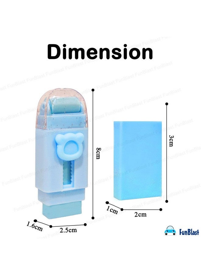 FunBlast Eraser for Kids - Pack of 1 Cute Roller Erasers Set for Kids, Eraser for Kids Stationary Set for Kids, Rubber Eraser for Kids, Stationary Kit for Kids (Blue) - Image 2