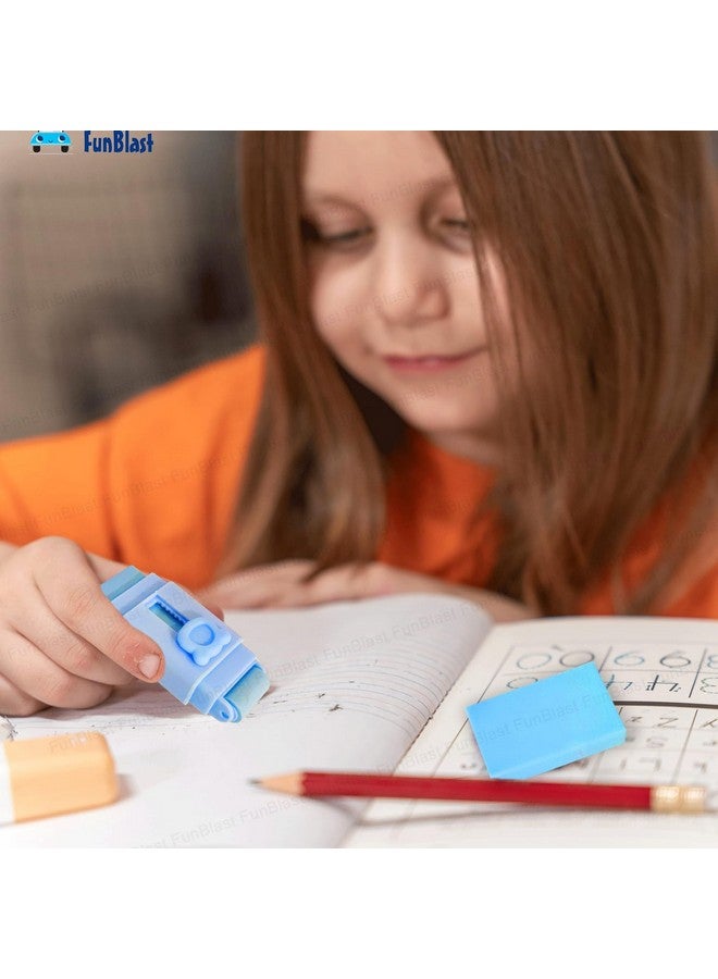 FunBlast Eraser for Kids - Pack of 1 Cute Roller Erasers Set for Kids, Eraser for Kids Stationary Set for Kids, Rubber Eraser for Kids, Stationary Kit for Kids (Blue) - Image 4
