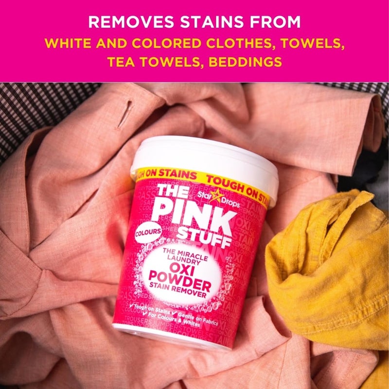 Stardrops The Pink Stuff Miracle Laundry Oxi Powder Stain Remover for Colours, 1kg - Image 4