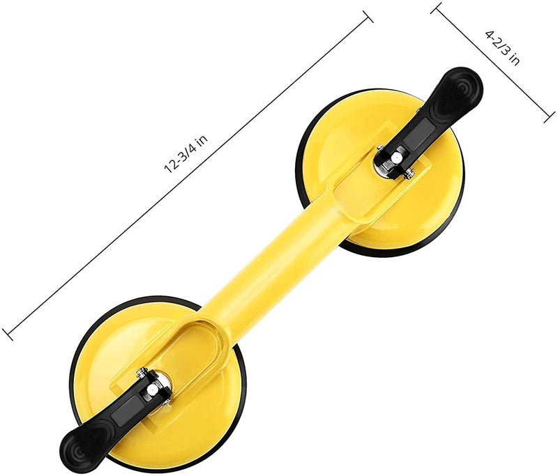 NIKTION Glass Vacuum Suction Cup with Aluminium Handle for for Lifting and Moving Heavy Glass Sheets Body Panels Metal Window Panes Marble 2 Pack - Image 4
