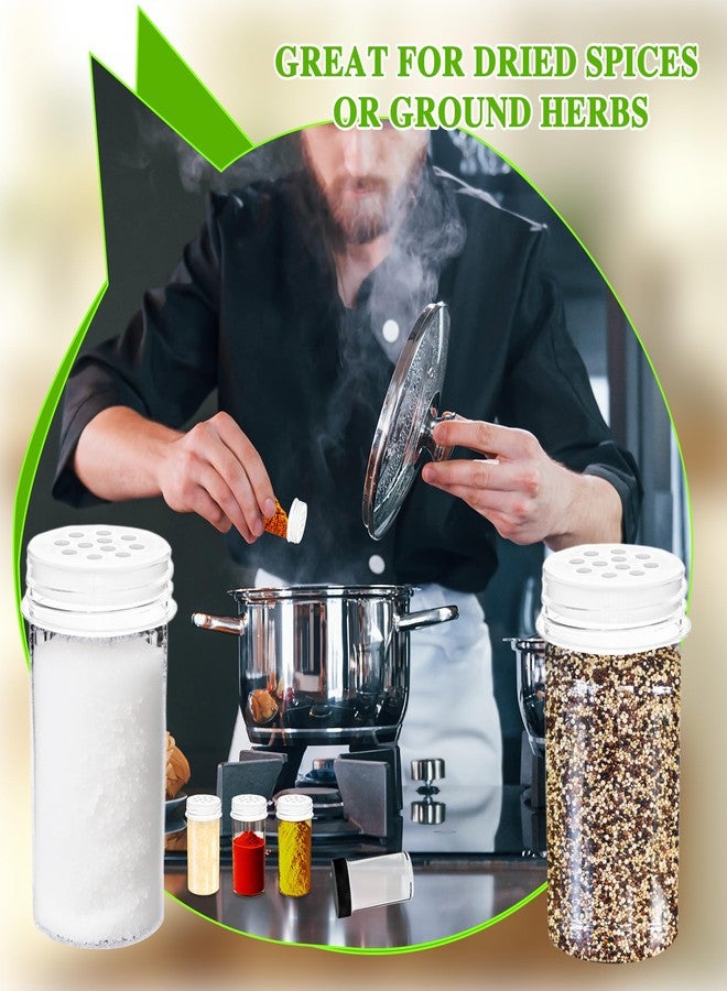 Conagel 100 Pack 1 oz Mini Plastic Spice Jars with White Caps Bulk Clear Empty Spice Bottles with Sifters Small Refillable Seasoning Containers for Kitchen Home Travel (Black) - Image 5