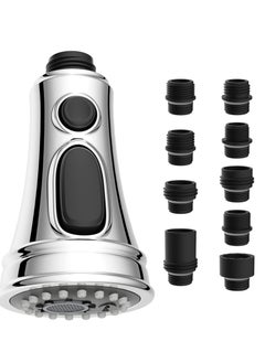 Excefore Kitchen Tap Spray Head Replacement, 3 Function Kitchen Sink Spray Nozzle with 9 Adapters, Pull Out Spray Head for Kitchen Faucet, Compatible with Most Faucets (G1/2)  - Image 1