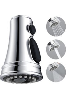 Excefore Kitchen Tap Spray Head Replacement, 3 Function Kitchen Sink Spray Nozzle with 9 Adapters, Pull Out Spray Head for Kitchen Faucet, Compatible with Most Faucets (G1/2)  - Image 2