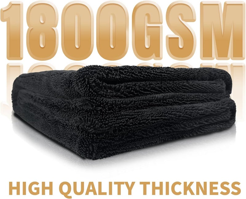 Ghguole Extra Large Car Drying Towel - 1800GSM Microfiber, Double-Sided, Lint-Free, 50x50 cm - Image 5
