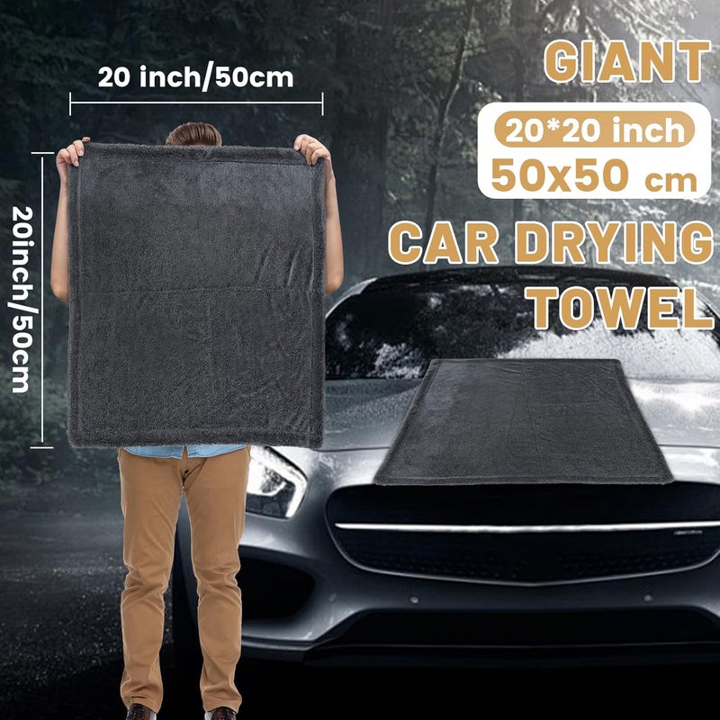 Ghguole Extra Large Car Drying Towel - 1800GSM Microfiber, Double-Sided, Lint-Free, 50x50 cm - Image 4