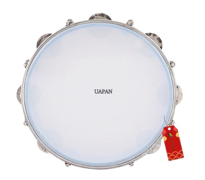 UAPAN Dafli Musical Instrument I Dafli/Tambourine I 7inch Hand Percussion Musical Instrument I Red color I small Tambourine - Image 4