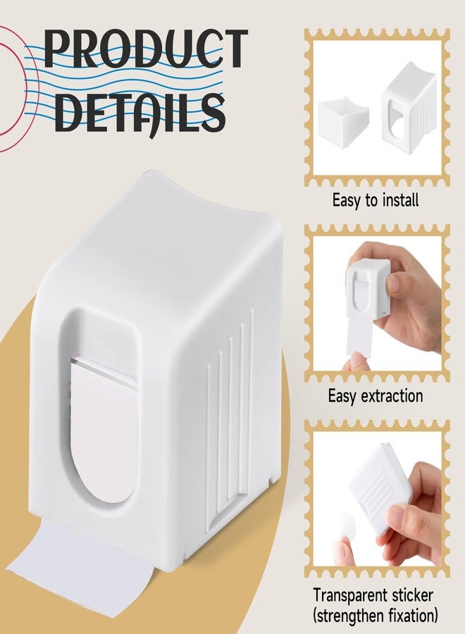 Maitys 6 Pcs Stamp Roll Dispenser Postage Stamp Dispenser Holder for Roll of 100 Organizer Lightweight Plastic for Mailing Desk Table Home and Office Supplies (Multicolor) - Image 4