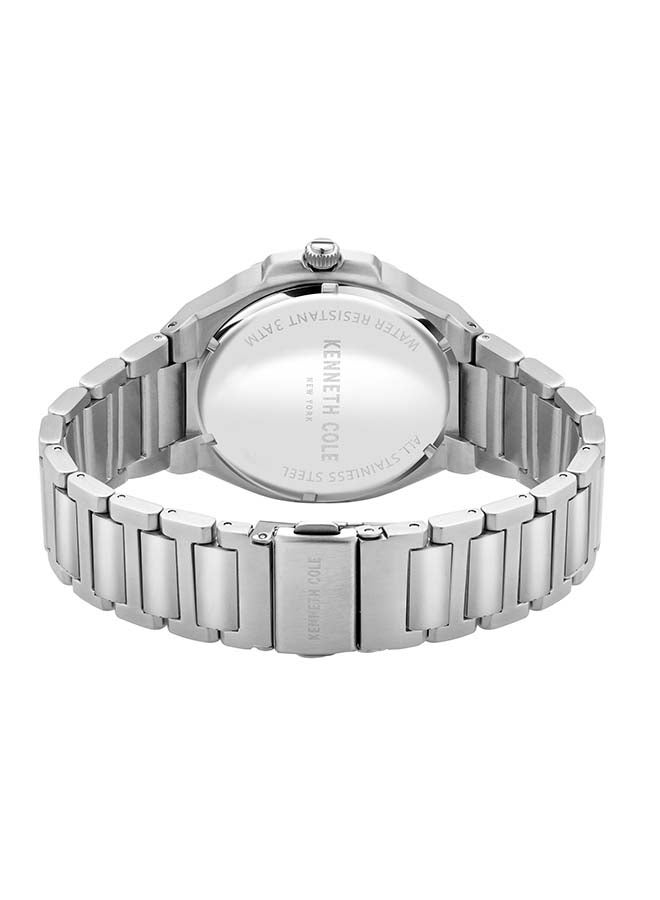 Kenneth Cole New York ساعة أنالوج كوارتز كلاسيكية بقطر 43.5 مم بقرص أزرق للرجال - Image 2