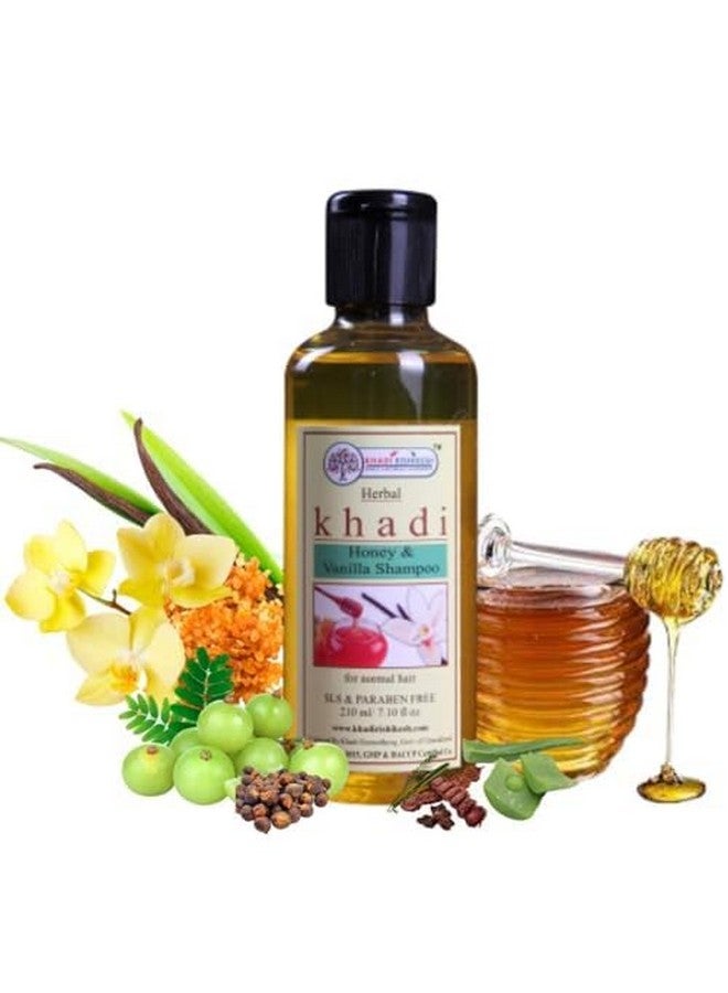 KHADI RISHIKESH Herbal Honey Lemon Shampoo For Dandruff Reducing,Shampoo For Hair Growth, For Hair Fall Control,Hair Shine Silky,Anti Danfruff Shampoo,Women/Men-210Ml,Paraben Free-With Nailcutter Free - Image 1