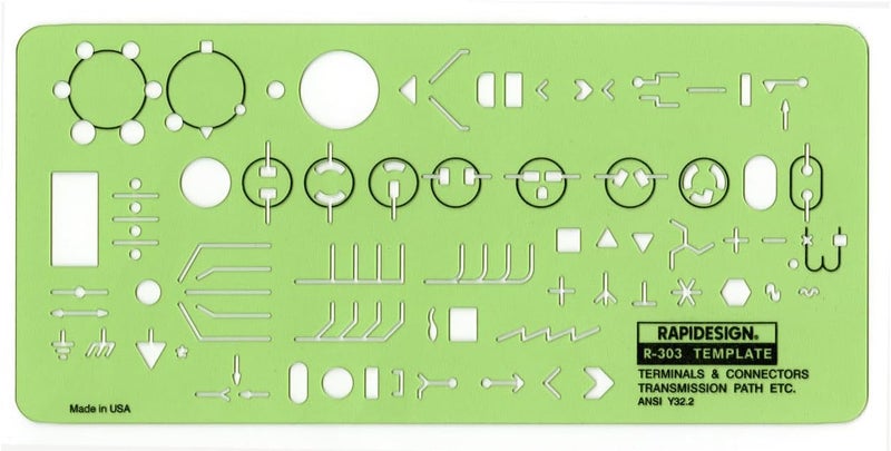 Electrical Terminals, Connectors and Transmission Path Template, 1 Each (R303)