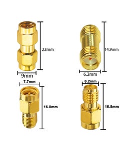 SUNSAR 6 Pcs SMA Female to RP-SMA Male Jack Adapter SMA Male Plug to SMA Female Connector Coaxial Coax Adapter  - Image 2