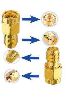 SUNSAR 6 Pcs SMA Female to RP-SMA Male Jack Adapter SMA Male Plug to SMA Female Connector Coaxial Coax Adapter  - Image 4