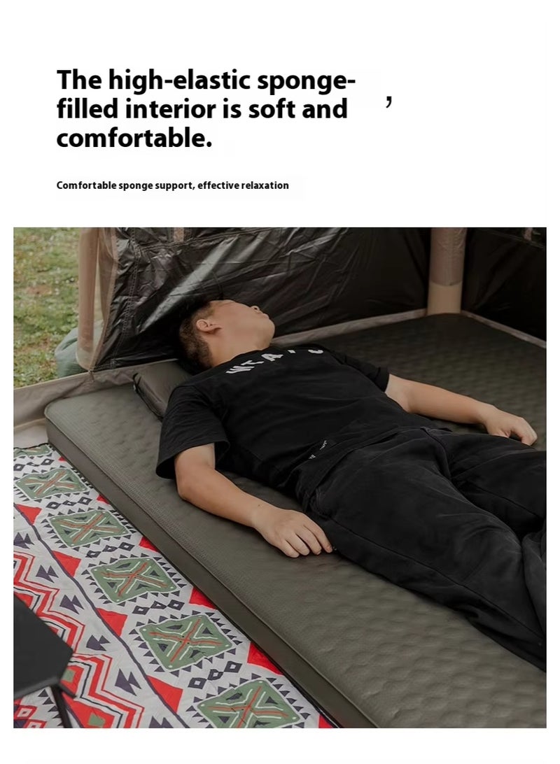 BlueFire MountainHiker Ultra-Compact Self-Inflating Camping Mattress with Built-in Pump | 10cm Thick High-Elastic Sponge & Egg-Crate Design for Supreme Comfort | 40-Second Fast Inflation & 50% Smaller Storage | All-Season R-Value 4.0 Insulated Sleeping Pad for Backpacking, Hiking & Outdoor Adventures - Image 2