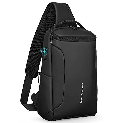 MARK RYDEN Sling Backpack Men, Waterproof Shoulder Bag with USB Charging Port and Adjustable Strap, Holds 9.7 Inch ipad, Sling Bag for Traveling, Sporting, Cycling, Daily - Image 1