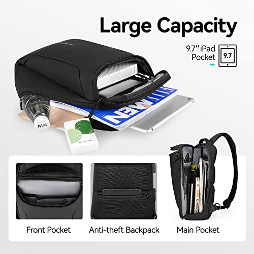 MARK RYDEN Sling Backpack Men, Waterproof Shoulder Bag with USB Charging Port and Adjustable Strap, Holds 9.7 Inch ipad, Sling Bag for Traveling, Sporting, Cycling, Daily - Image 2