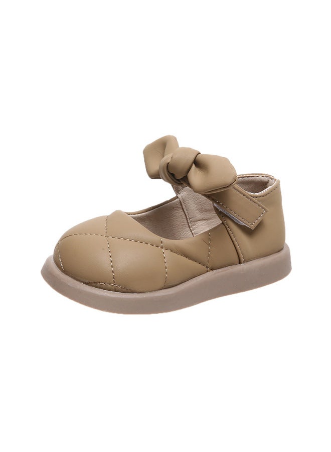 Girls' Small Leather Shoes Spring & Fall New Style 1 To 3 Year Old Baby Girl Princess Shoes Fashionable Children's Breathable Baby Girl Shoes
