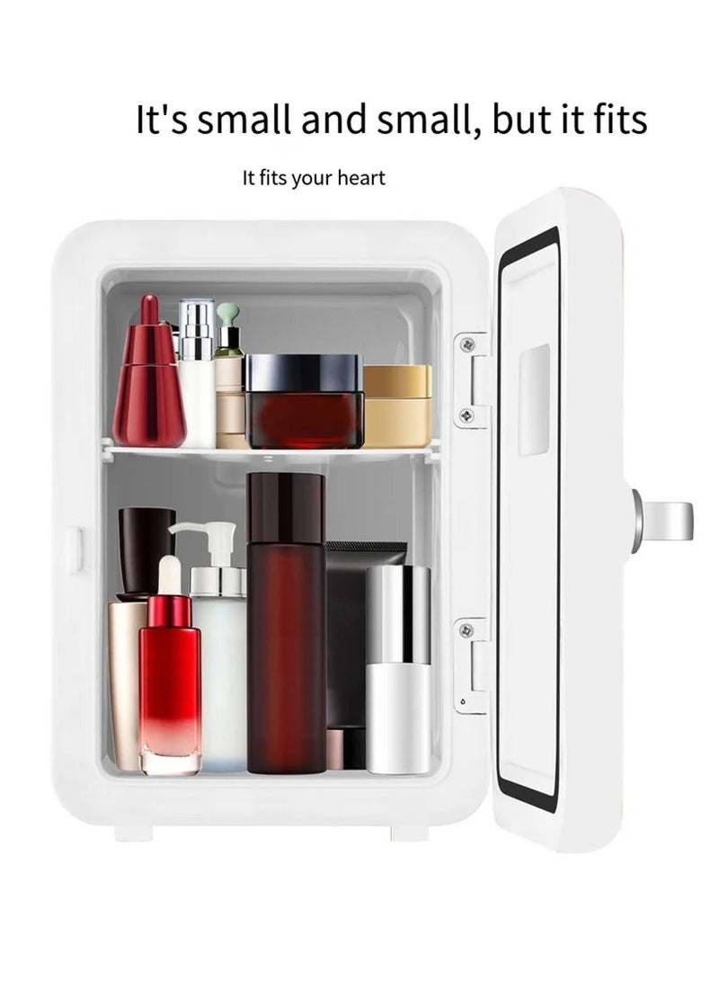 ET-LIFE Mini Fridge, 4L Refrigerator, Compact and Portable Cold Room, Low Noise Refrigerator, Cool & Heat Car Travel Storage, Makeup Skincare Fridge (White) - Image 3