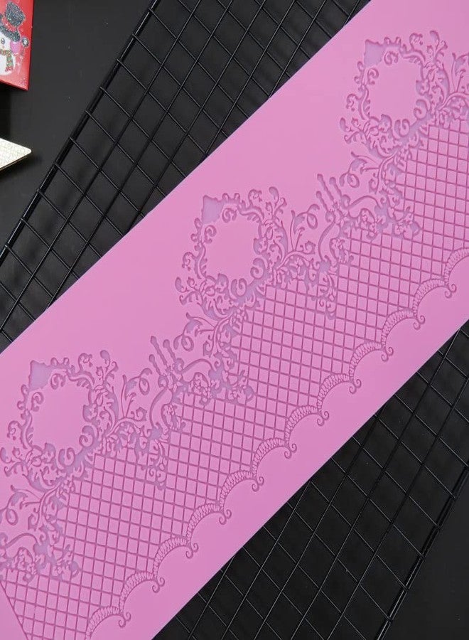 Anyana sugar edible wedding heart Novelty Alcazar lace cake silicone Embossing Mat Texture fondant impression lace mat decorating mold gum paste cupcake topper icing candy imprint baking moulds craft - Image 4