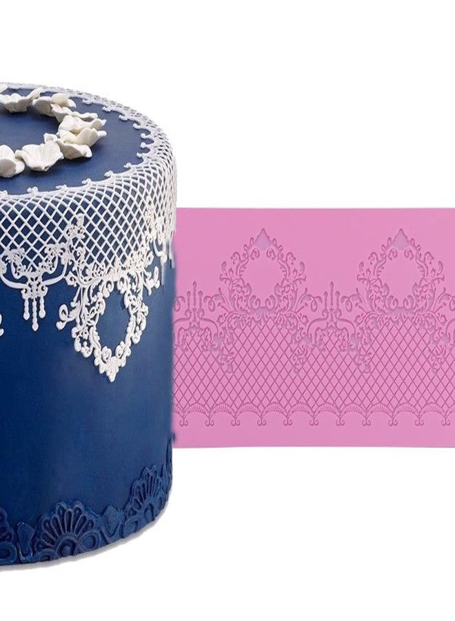 Anyana sugar edible wedding heart Novelty Alcazar lace cake silicone Embossing Mat Texture fondant impression lace mat decorating mold gum paste cupcake topper icing candy imprint baking moulds craft - Image 3