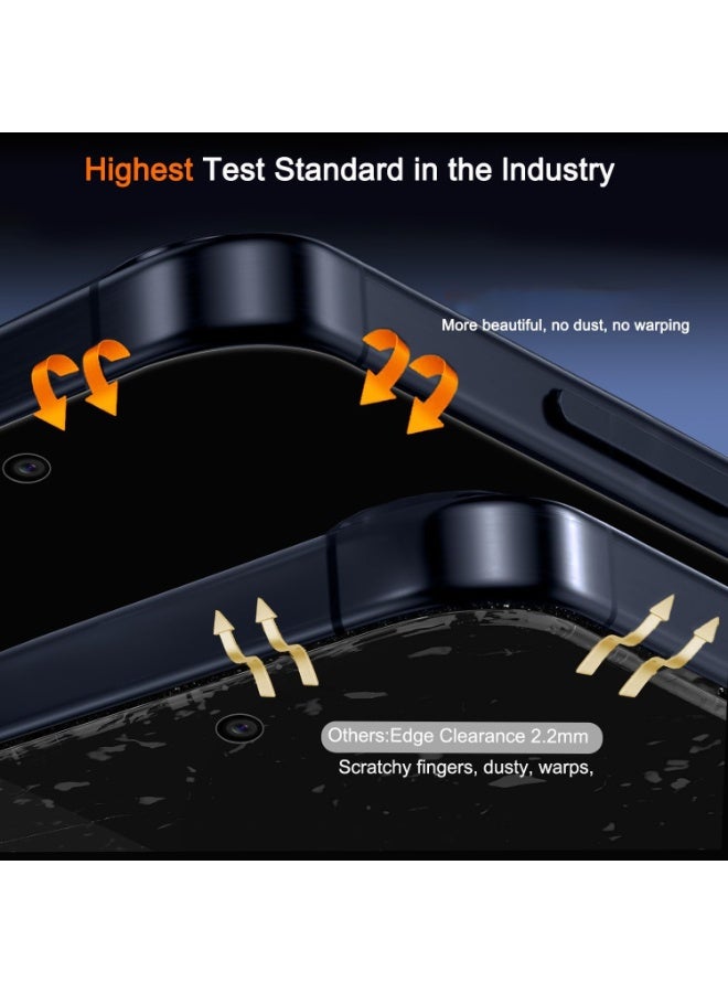 SYOSI Privacy Screen Protector for iPhone 17 Pro, Anti Spy Tempered Glass with Case Friendly Fit, 3 Pack Camera Lens Protector and Mounting Frame, Durable Scratch Resistant Accessories - Image 5