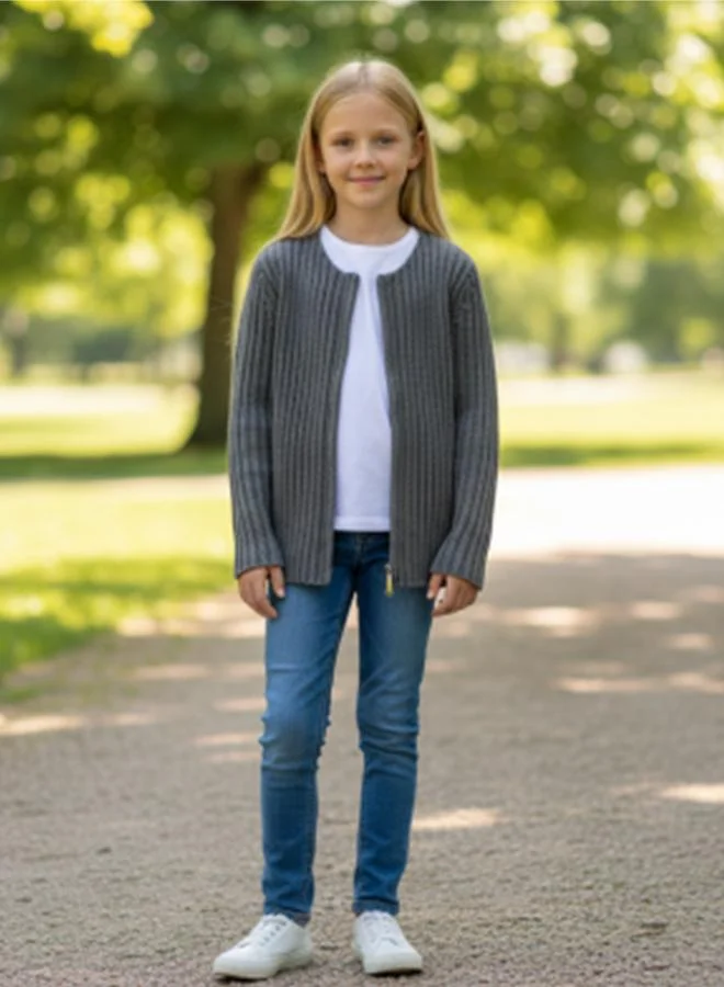 Take Two Girls Grey Knitted Cardigan
