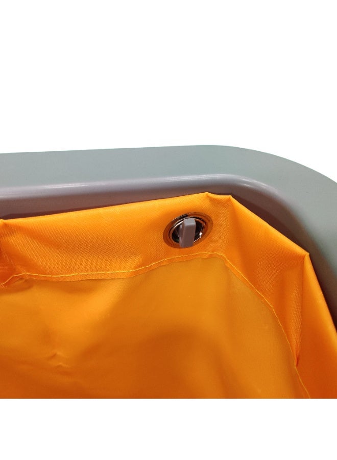 Amber Home Janitorial Cart Utility Cart Housekeeping Cart with Lid & Detachable Bag Heavy Duty 3 Shelf Cleaning Trolley for Restaurant, Hotels, Commercial, Industrial & Hospitality Grey - Image 5