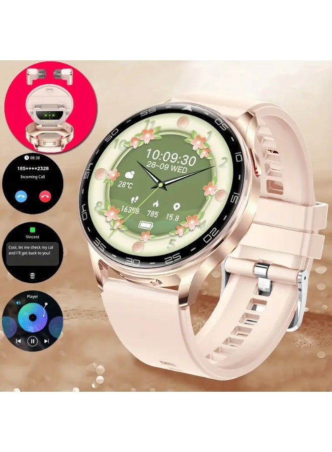 Smartwatch with Earbuds - 2 in 1 Bluetooth Smartwatch 1.39 HD IPS Screen Smartwatch Fitness Tracker Long Time Standby Women Sports Smart Watch (Pink) - Image 3