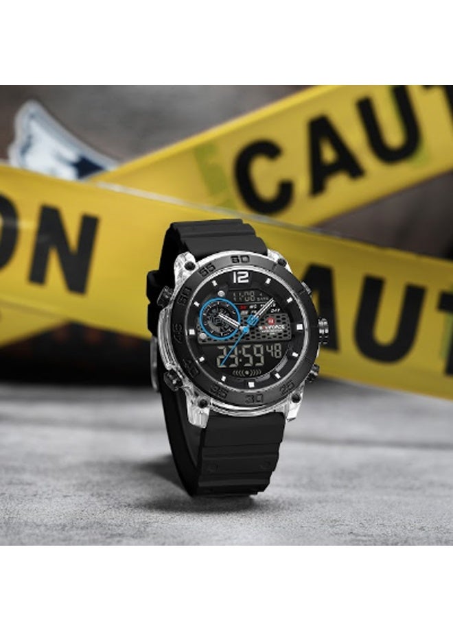 NAVIFORCE Men's Water Resistant Analog/Digital Luxury Sports Watch NF6104 - Image 3