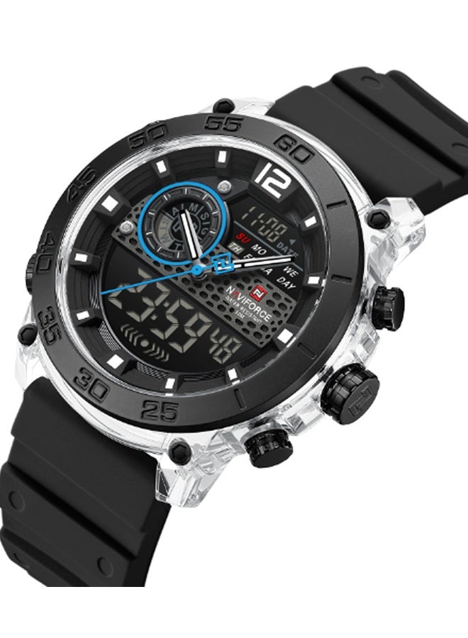 NAVIFORCE Men's Water Resistant Analog/Digital Luxury Sports Watch NF6104 - Image 2