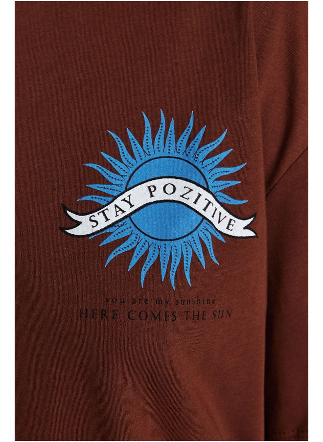 trendyol - T-Shirt - Brown - Oversize - Image 1