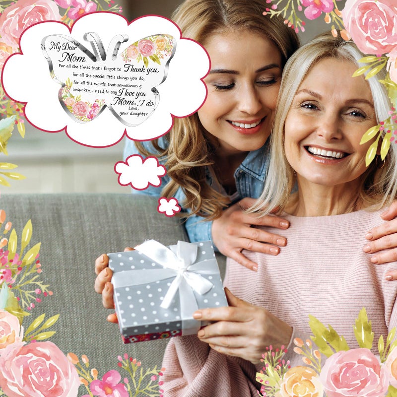 Jetec Mothers Day Gifts for Mom Acrylic Mom Gift Birthday Gift Sign Plaque Presents from Daughter Son Grateful Christmas Valentines Birthday Gifts 5.91 x 5.91 x 0.55 Inches(Lively) - Image 4