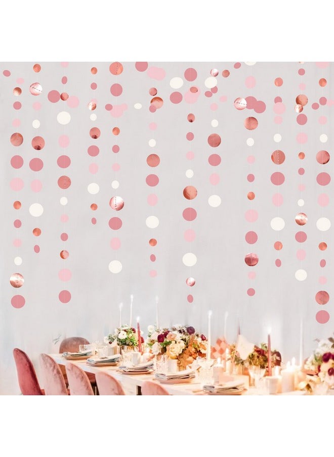 Rose Gold Party Decorations Dusty Pink Circle Dots Garland Blush Pink Hanging Paper Polka Dot Streamer for Birthday Wedding Bridal Shower Bachelorette Engagement Baby Shower Anniversary Party Supplies - pzsku/Z022E73C529F377582EFDZ/45/_/1741329801/a3d33754-2da1-4336-a78d-001ea47c1a5e