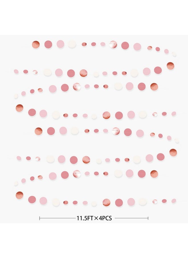 Rose Gold Party Decorations Dusty Pink Circle Dots Garland Blush Pink Hanging Paper Polka Dot Streamer for Birthday Wedding Bridal Shower Bachelorette Engagement Baby Shower Anniversary Party Supplies - pzsku/Z022E73C529F377582EFDZ/45/_/1741329838/2f11e8c4-5ce2-4f3a-8185-bc0681f14a15