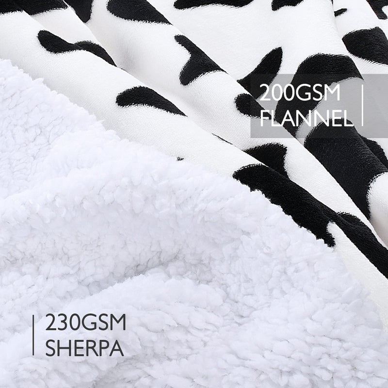Catalonia Catalonia Cow Print Oversized Hoodie Blanket Sweatshirt  Comfortable Sherpa Lounging Pullover for Adults Men Women Teenagers Wife Girlfriend  Cow Gift  - Image 4