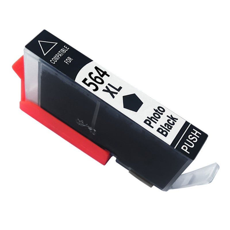 وحدة طلاء حبر متوافقة بديلة لـ HP564XL 564 XL متوافقة مع طابعات HP Photosmart B8550 C6324 C6340 C310a C410 5510 5520 6510 7520 و Officejet 4610 4622 4620 و Deskjet 3520، عبوة واحدة - Image 1