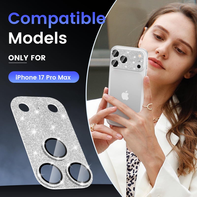 Tensea for iPhone 17 Pro Max Camera Lens Protector, Metal Aluminum Alloy Tempered Glass Cover Camera Screen Protector Accessories, Case Friendly - Image 2