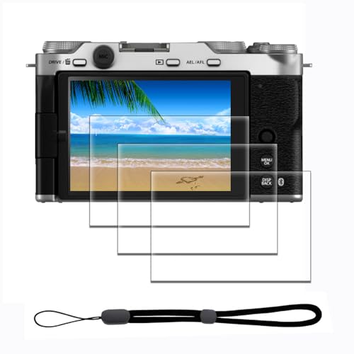 iDaPro [3Pcs XM5 Screen Protector for Fujifilm X-M5+[1Pcs] Hand Lanyard,Tempered Glass,9H Hardness,Anti-Scrach,Anti-Bubble,Easy Installation - Image 1