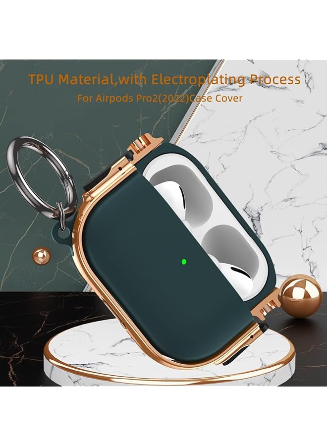 إيروريكس حافظة مطلية بطبقة من البولي يوريثان لسماعات Airpods Pro 2 مع حلقة تثبيت وغطاء ممتص للصدمات وغطاء واقٍ خارجي وغطاء صلب وغطاء مضاد للسقوط لسماعات Airpods Pro 2 التي صدرت عام 2022 - Image 2