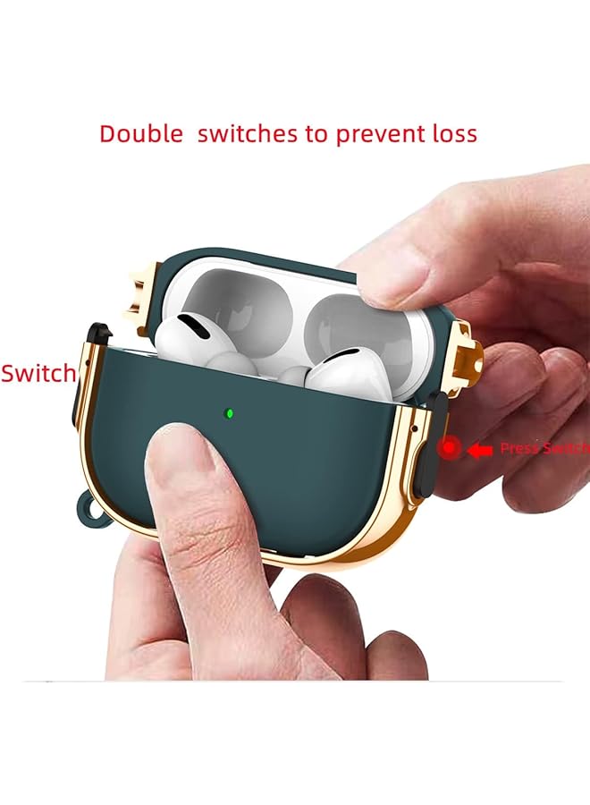 إيروريكس حافظة مطلية بطبقة من البولي يوريثان لسماعات Airpods Pro 2 مع حلقة تثبيت وغطاء ممتص للصدمات وغطاء واقٍ خارجي وغطاء صلب وغطاء مضاد للسقوط لسماعات Airpods Pro 2 التي صدرت عام 2022 - Image 4