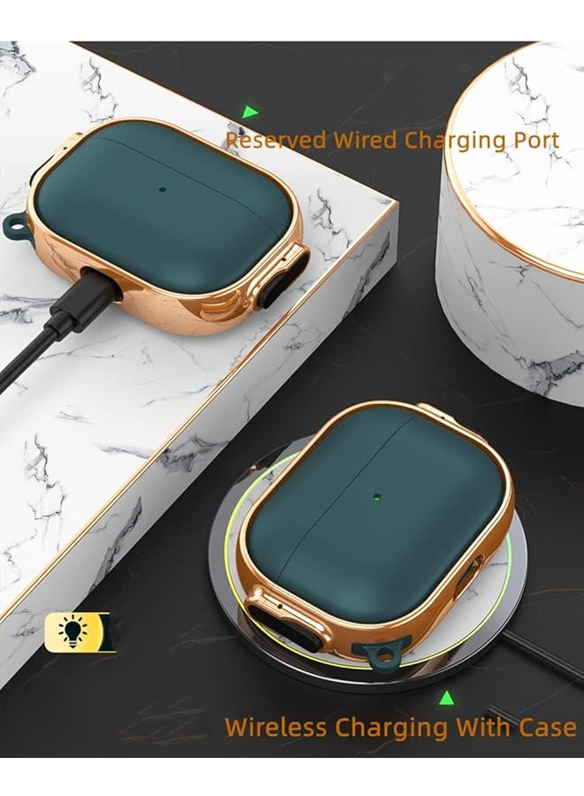 إيروريكس حافظة مطلية بطبقة من البولي يوريثان لسماعات Airpods Pro 2 مع حلقة تثبيت وغطاء ممتص للصدمات وغطاء واقٍ خارجي وغطاء صلب وغطاء مضاد للسقوط لسماعات Airpods Pro 2 التي صدرت عام 2022 - Image 3