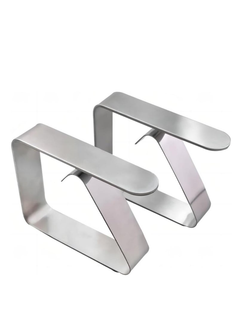 Oasisgalore - Tablecloth Clips for Table Cloth, 8 Pack Stainless Steel Table Cover Holder Clamps for Outdoor Picnic (Silver) - Image 1