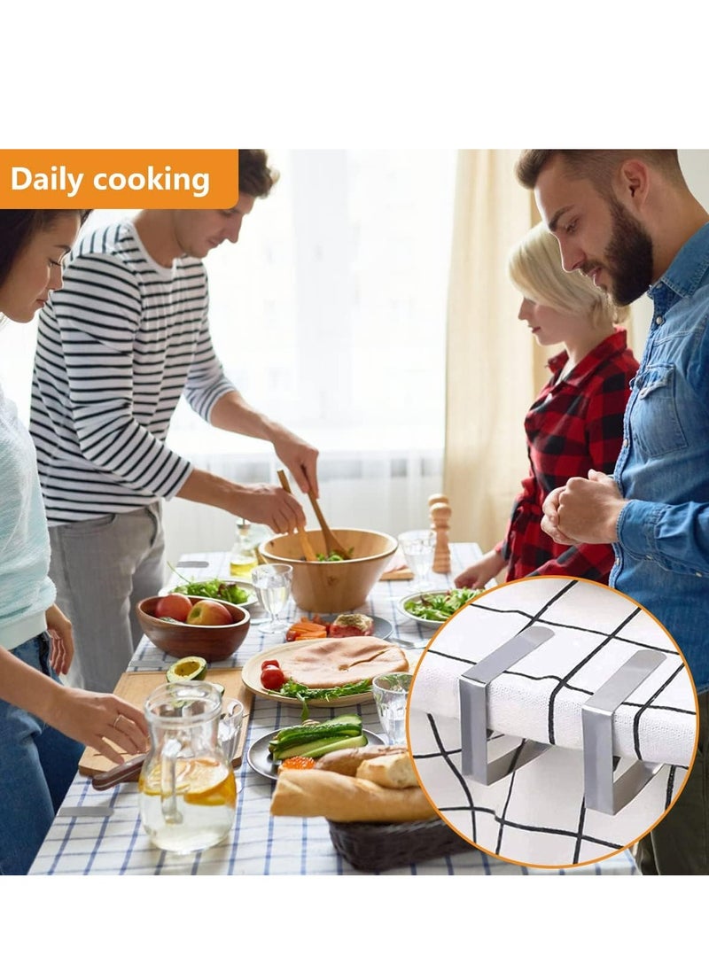 Oasisgalore - Tablecloth Clips for Table Cloth, 8 Pack Stainless Steel Table Cover Holder Clamps for Outdoor Picnic (Silver) - Image 1