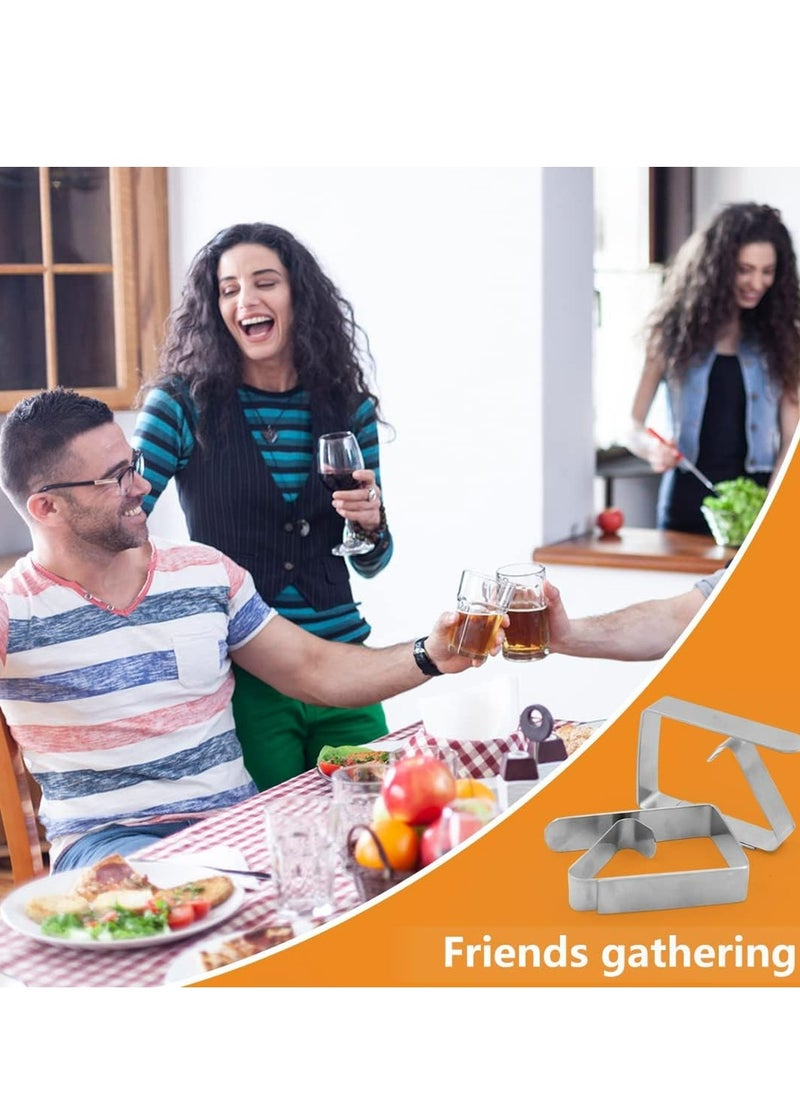 Oasisgalore - Tablecloth Clips for Table Cloth, 8 Pack Stainless Steel Table Cover Holder Clamps for Outdoor Picnic (Silver) - Image 1