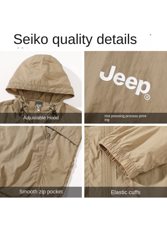 Jeep Lightweight Sun Protection Jacket For Women - Summer Uv Blocking Breathable Outdoor Hooded Cover-up Workwear Skin Jacket - Image 4