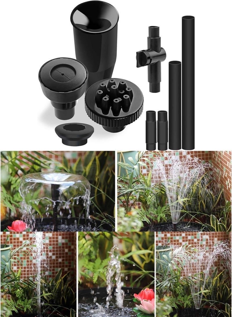 Plastic Fountain Nozzle Small Size 0.5inch 13mm, Fountain Head for Garden, Ponds, Tabletop Fish Ponds, Use for Indoor and Outdoor, Different Shapes for Easy Installation, Pool Aerator Nozzles - Image 1