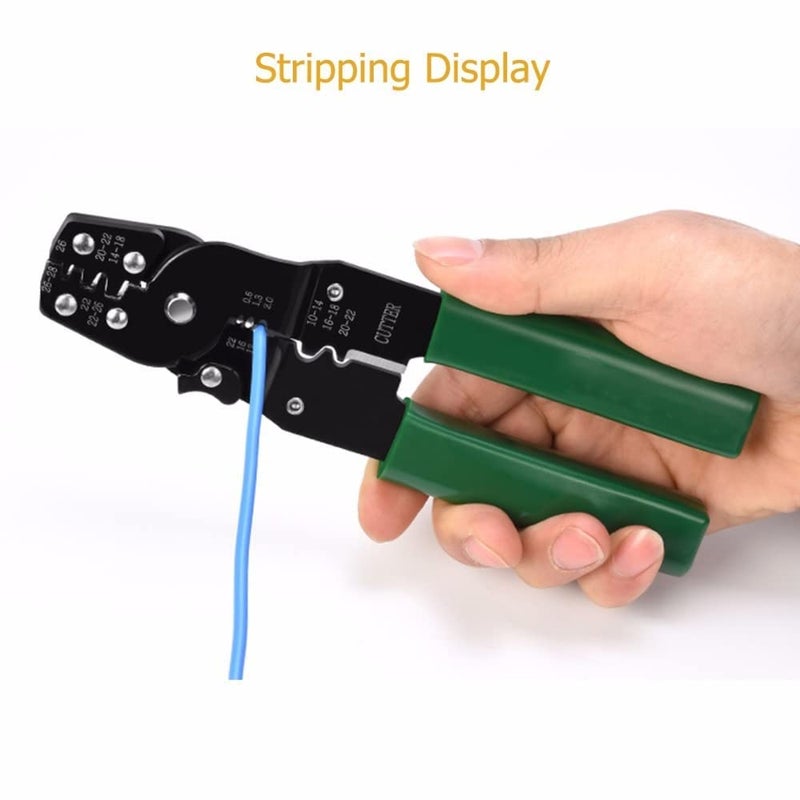 DOTCOM 8-Inch Self-Adjusting Automatic Cable Cutter Crimper, 5 in 1 Multipurpose Tool Wire Stripping Cutting Pliers, 10-24 AWG (0.2~6.0mm²) (Yellow) (WT-21) - Image 3