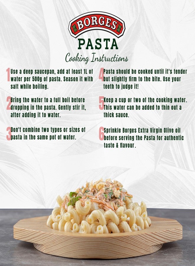 Borges Macaroni Pasta - 350 g | 100% Durum Wheat | High in Protein | Natural Ingredients | Maida Free - Image 5