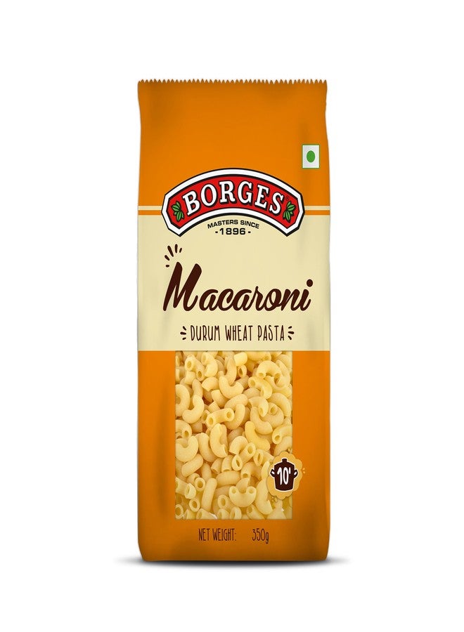 Borges Macaroni Pasta - 350 g | 100% Durum Wheat | High in Protein | Natural Ingredients | Maida Free - Image 1